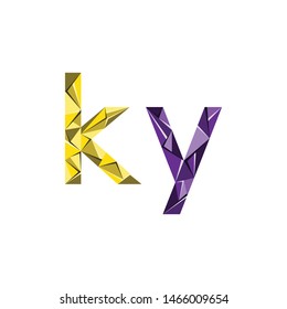 colorful triangle abstract letter initials