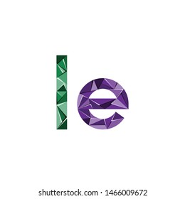 colorful triangle abstract letter initials