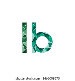 colorful triangle abstract letter initials