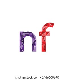 colorful triangle abstract letter initials