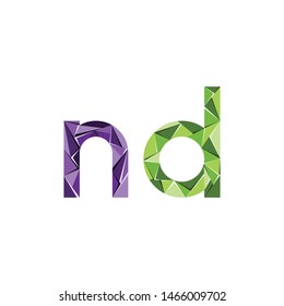 colorful triangle abstract letter initials
