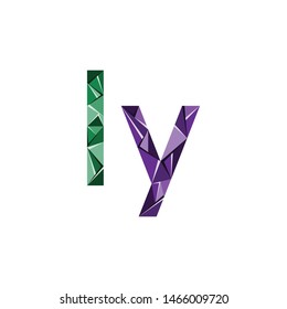 colorful triangle abstract letter initials