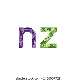 colorful triangle abstract letter initials