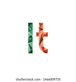 colorful triangle abstract letter initials