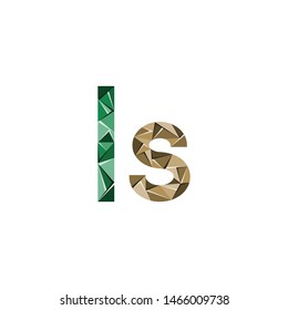 colorful triangle abstract letter initials