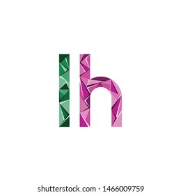 colorful triangle abstract letter initials
