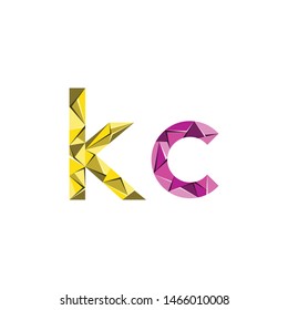 colorful triangle abstract letter initials