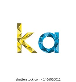 colorful triangle abstract letter initials