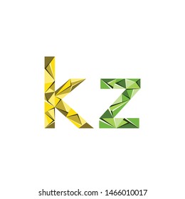 colorful triangle abstract letter initials