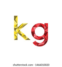 colorful triangle abstract letter initials