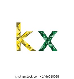 colorful triangle abstract letter initials