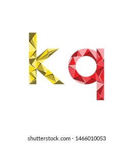 colorful triangle abstract letter initials