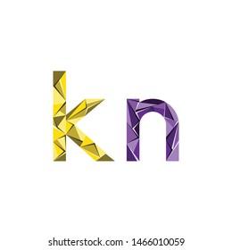 colorful triangle abstract letter initials