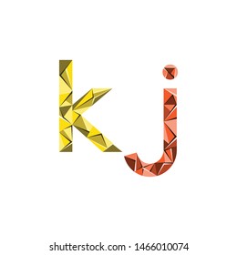 colorful triangle abstract letter initials
