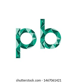 colorful triangle abstract letter initials