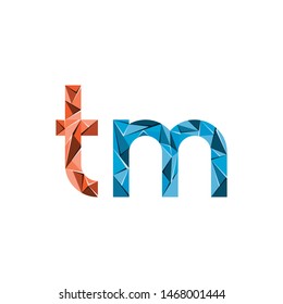 colorful triangle abstract letter initials