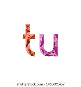 colorful triangle abstract letter initials