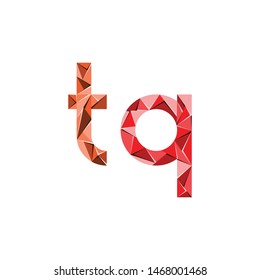 colorful triangle abstract letter initials