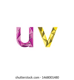 colorful triangle abstract letter initials