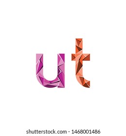 colorful triangle abstract letter initials