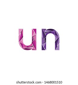 colorful triangle abstract letter initials