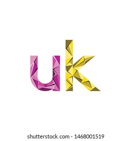 colorful triangle abstract letter initials
