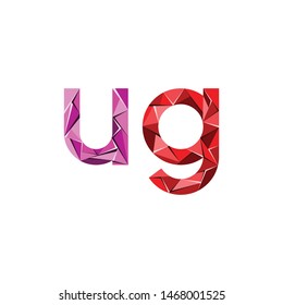 colorful triangle abstract letter initials