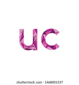 colorful triangle abstract letter initials