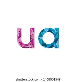 colorful triangle abstract letter initials