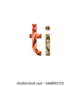 colorful triangle abstract letter initials