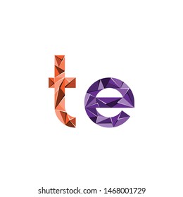 colorful triangle abstract letter initials