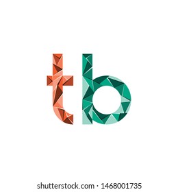 colorful triangle abstract letter initials