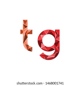 colorful triangle abstract letter initials