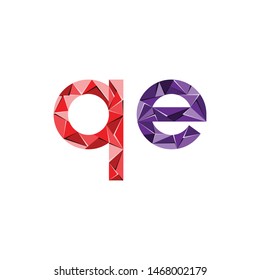 colorful triangle abstract letter initials