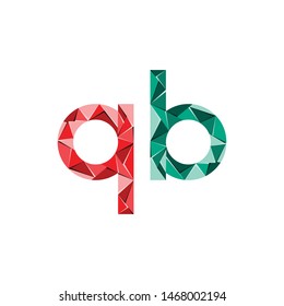 colorful triangle abstract letter initials