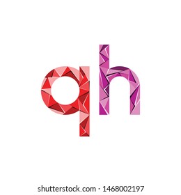 colorful triangle abstract letter initials