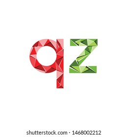 colorful triangle abstract letter initials