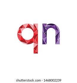 colorful triangle abstract letter initials