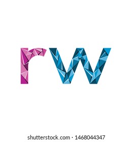 colorful triangle abstract letter initials