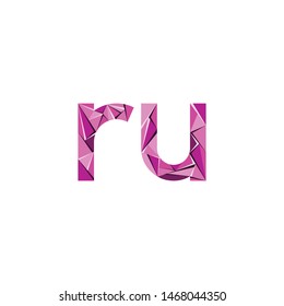 colorful triangle abstract letter initials