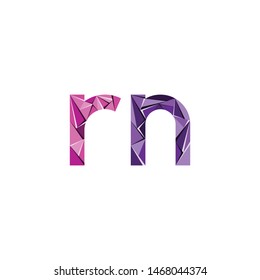 colorful triangle abstract letter initials