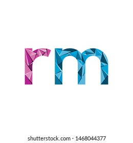 colorful triangle abstract letter initials