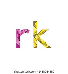 colorful triangle abstract letter initials