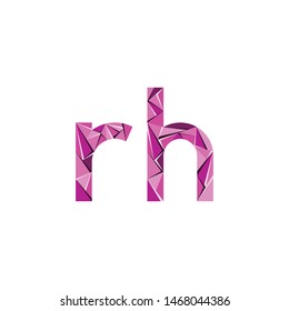 colorful triangle abstract letter initials