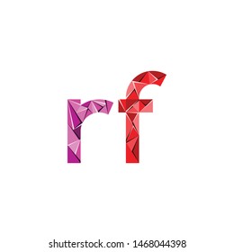 colorful triangle abstract letter initials