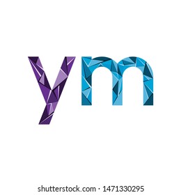 colorful triangle abstract letter initials