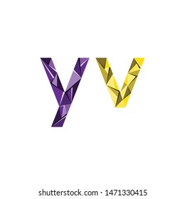 colorful triangle abstract letter initials