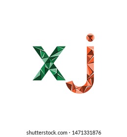 colorful triangle abstract letter initials