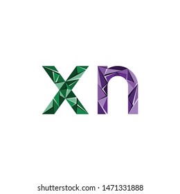 colorful triangle abstract letter initials