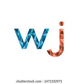 colorful triangle abstract letter initials